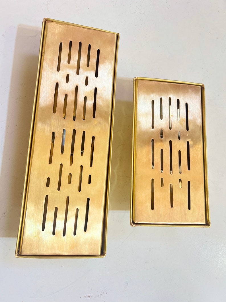 Unlacquered Brass Rectangular Shower Drain Cover