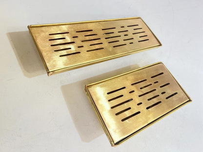Unlacquered Brass Rectangular Shower Drain Cover