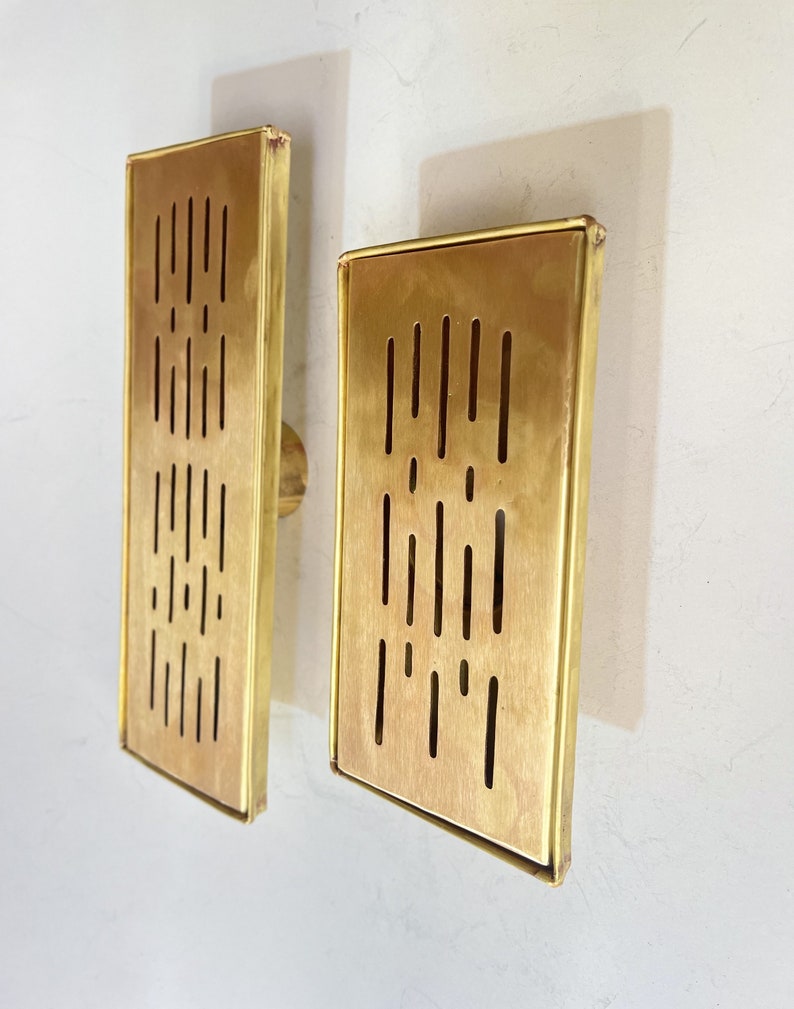 Unlacquered Brass Rectangular Shower Drain Cover