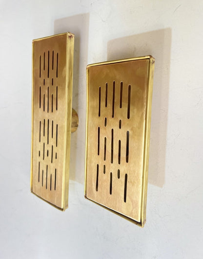 Unlacquered Brass Rectangular Shower Drain Cover