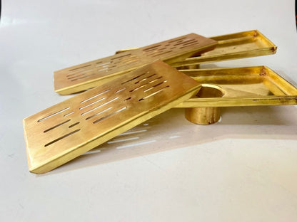 Unlacquered Brass Rectangular Shower Drain Cover