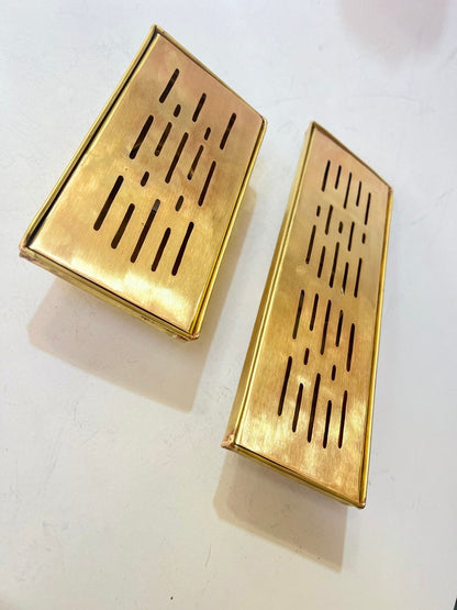 Unlacquered Brass Rectangular Shower Drain Cover