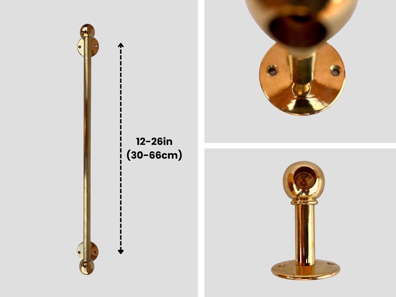 Handmade Unlacquered Brass Towel Bar