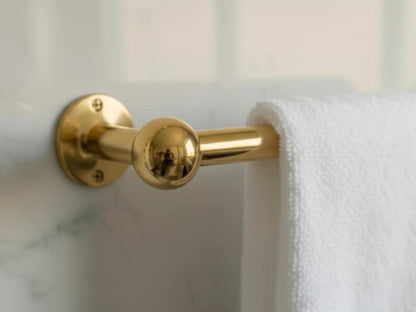 Handmade Unlacquered Brass Towel Bar