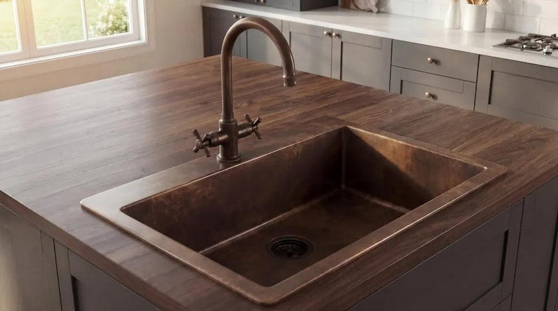 Premium Handmade Copper Kitchen Sink