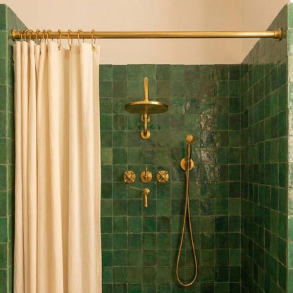 Solid Brass Wall-Mount Exposed Shower with Handheld Sprayer