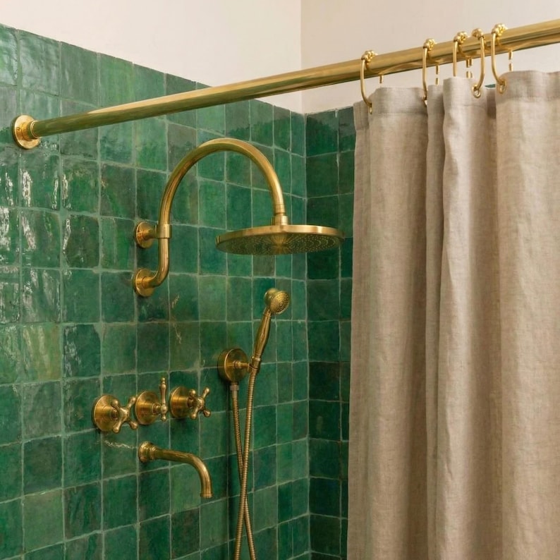 Solid Brass Wall-Mount Exposed Shower with Handheld Sprayer