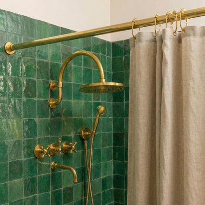 Solid Brass Wall-Mount Exposed Shower with Handheld Sprayer