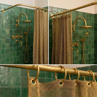 Solid Brass Wall-Mount Exposed Shower with Handheld Sprayer