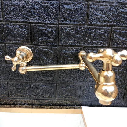 Unlacquered Brass Wall Mount Pot Filler