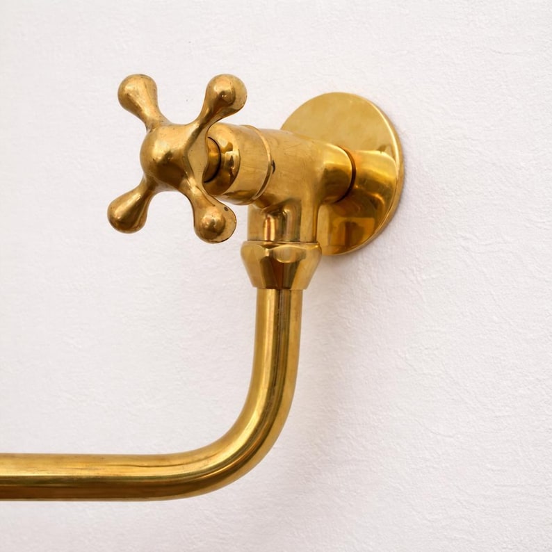 Solid Brass Wall Spigot – Polished Finish