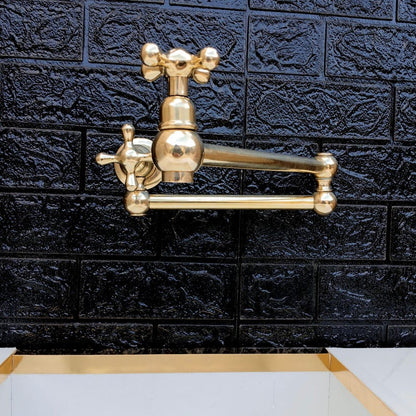 Unlacquered Brass Wall Mount Pot Filler