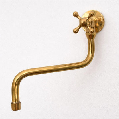 Solid Brass Wall Spigot – Polished Finish