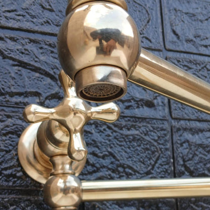Unlacquered Brass Wall Mount Pot Filler