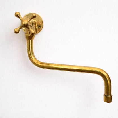 Solid Brass Wall Spigot – Polished Finish