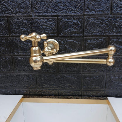 Unlacquered Brass Wall Mount Pot Filler
