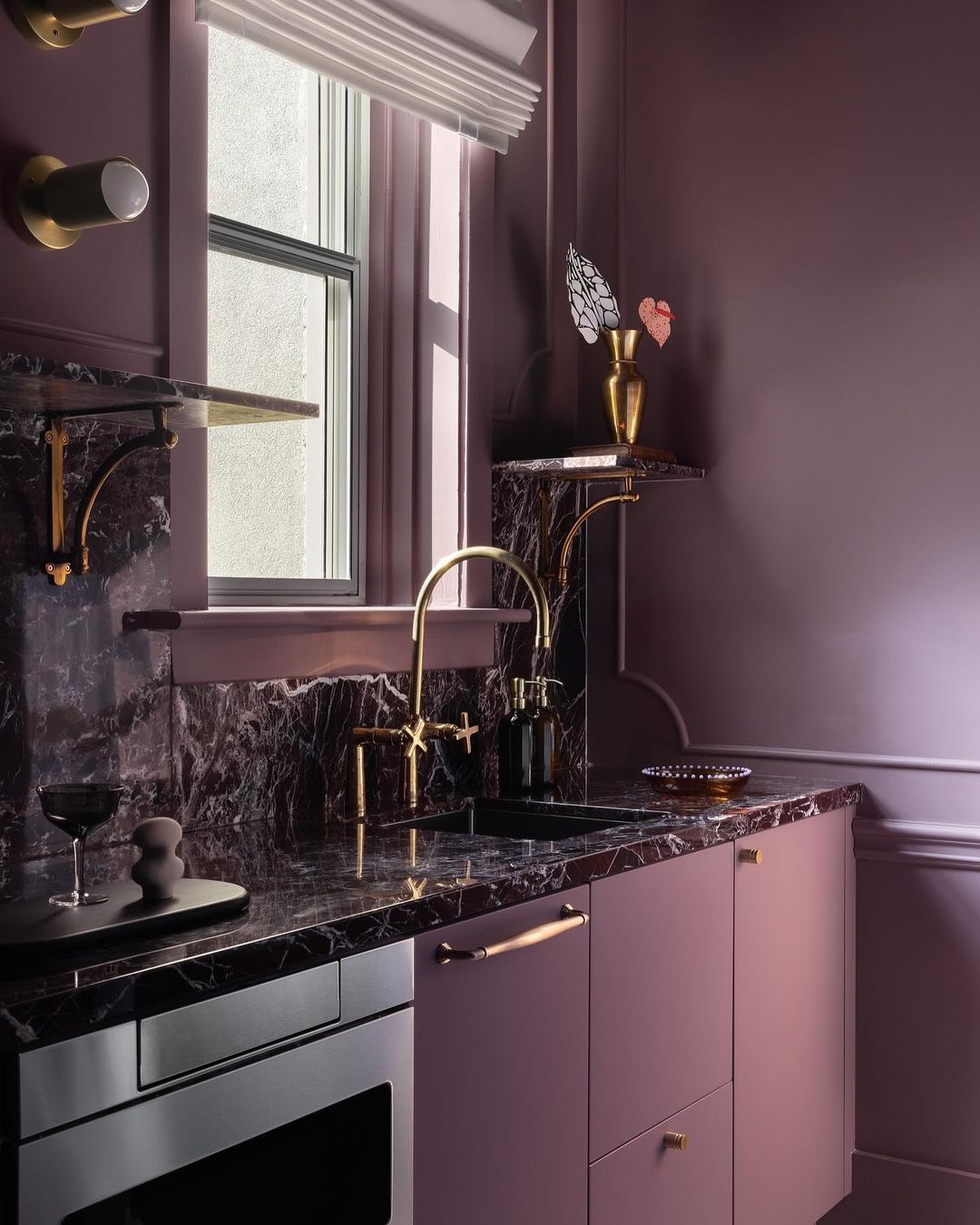 Widespread Brass Bathroom Faucet with Cross Handles