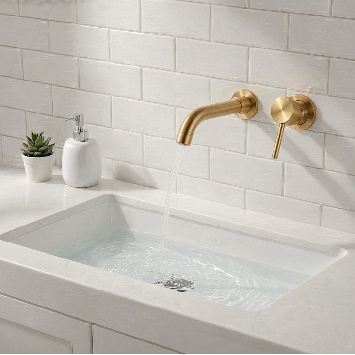Artisanal Brass Wall-Mount Faucet Collection