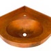 Hand-Hammered Copper Corner wall Sink