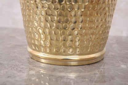 Handmade Hammered Brass Wastebasket – Luxury Brass Bathroom Trash Can