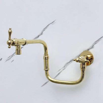 Polished Brass Wall-Mount Faucet