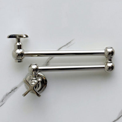 Title: Polished Nickel Wall Mount Pot Filler