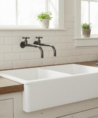 Dark Patina Brass Wall Mount Faucet