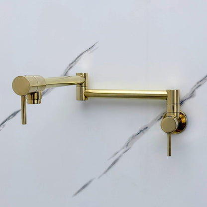 Modern Unlacquered Brass Pot Filler Faucet