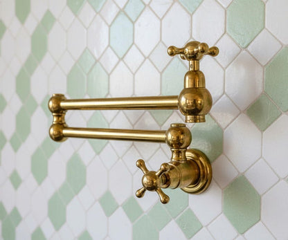 Polished Brass Pot Filler Faucet