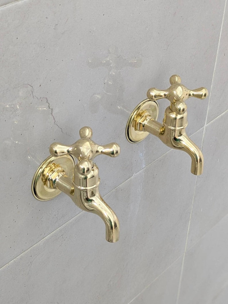 Polished Brass Wall Tap
