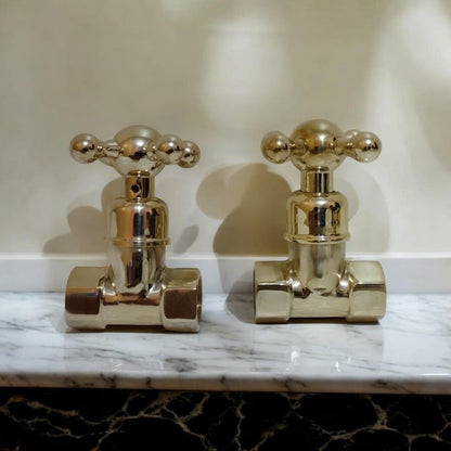 Vintage Cross Handle Stop Valves
