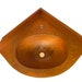 Hand-Hammered Copper Corner wall Sink