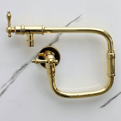 Polished Brass Wall-Mount Faucet