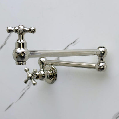 Title: Polished Nickel Wall Mount Pot Filler