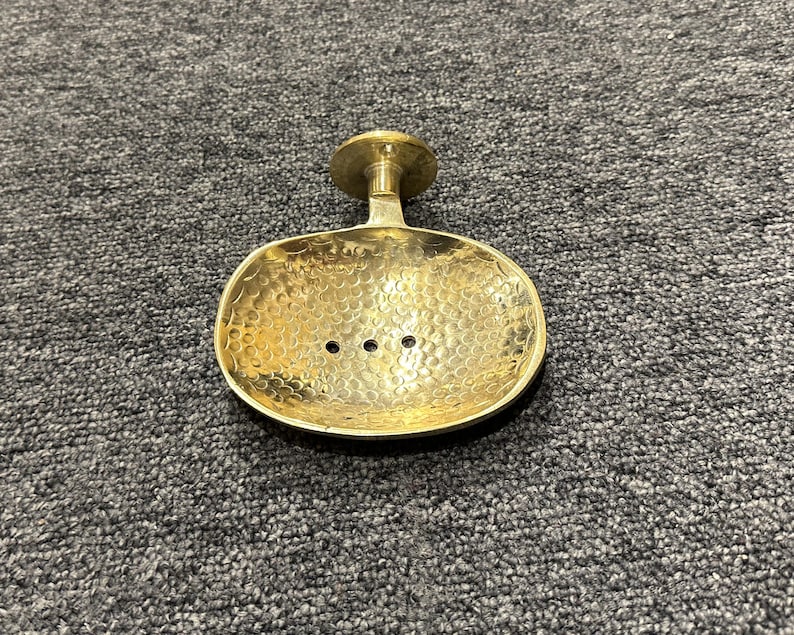 Hand-Hammered Brass Soap Dish