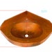 Hand-Hammered Copper Corner wall Sink