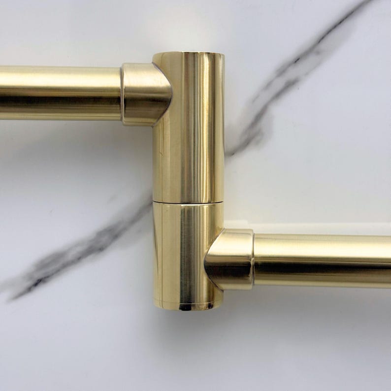 Solid Unlacquered Brass Pot Filler Faucet