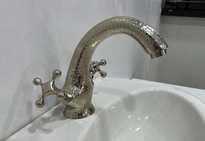 Hammered Nickel Brass Bathroom Faucet