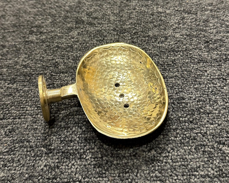 Hand-Hammered Brass Soap Dish