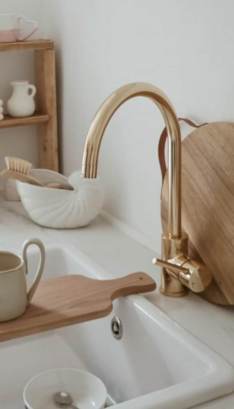 Pull-Down Brass Kitchen Faucet