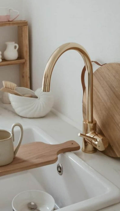 Pull-Down Brass Kitchen Faucet