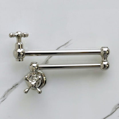 Title: Polished Nickel Wall Mount Pot Filler