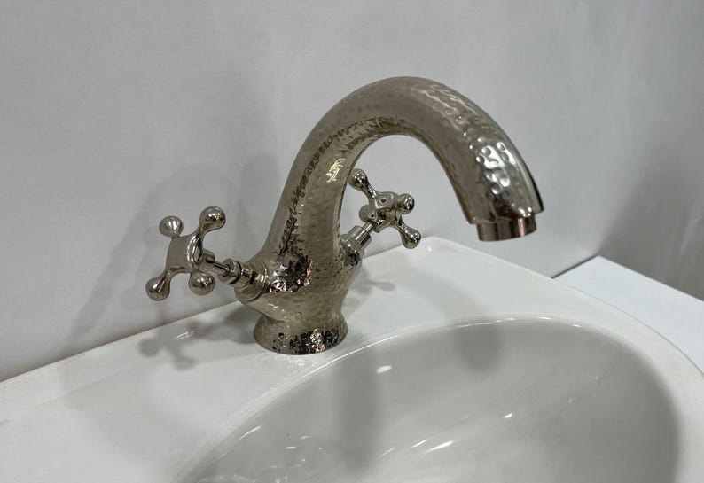 Hammered Nickel Brass Bathroom Faucet