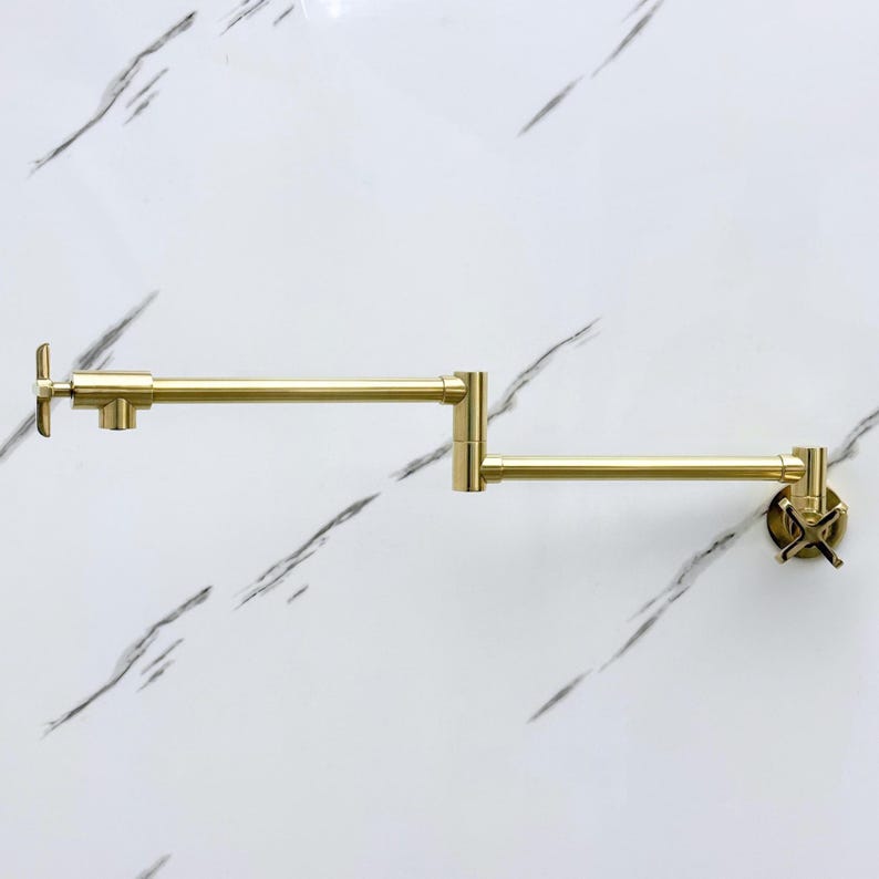 Solid Unlacquered Brass Pot Filler Faucet