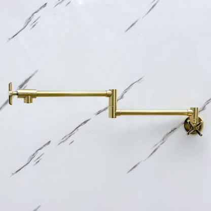 Solid Unlacquered Brass Pot Filler Faucet