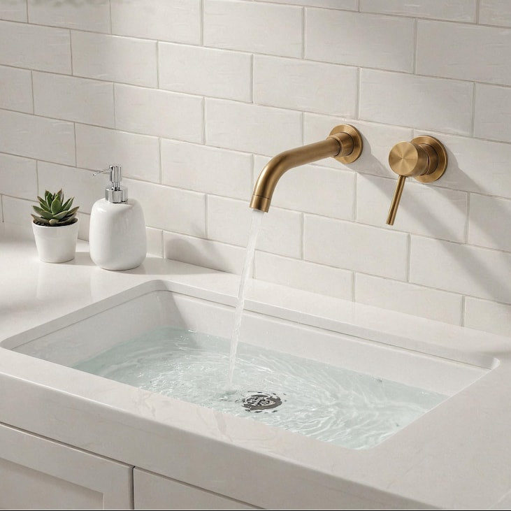 Artisanal Brass Wall-Mount Faucet Collection