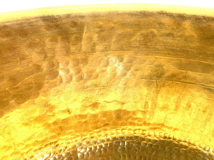 Moroccan Wood & Resin Inlay Vessel Sink with Brass Interior