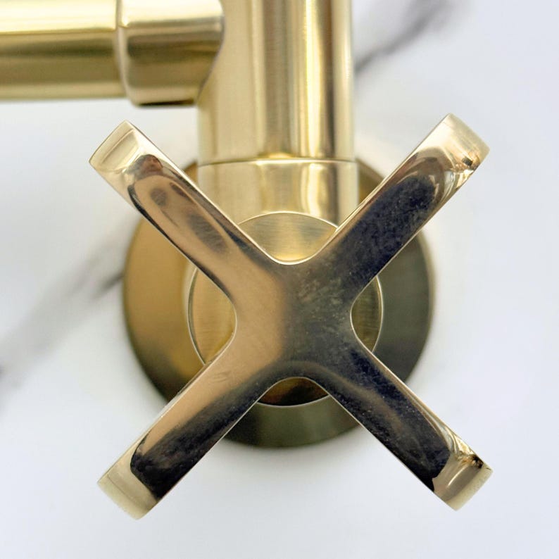 Solid Unlacquered Brass Pot Filler Faucet
