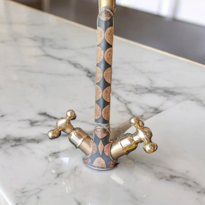 Moroccan Mosaic Brass Bathroom Faucet