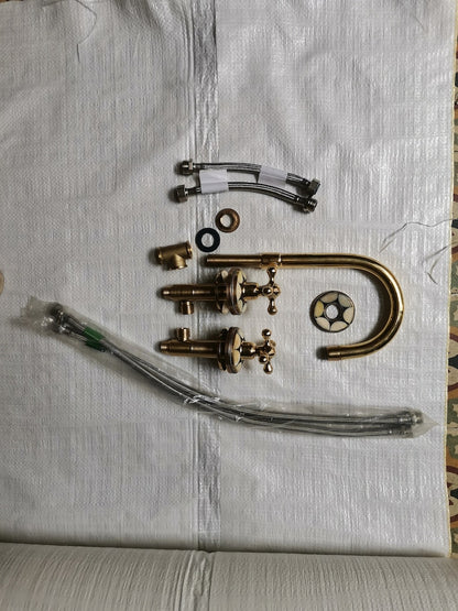 Moroccan Mosaic Brass Widespread Faucet